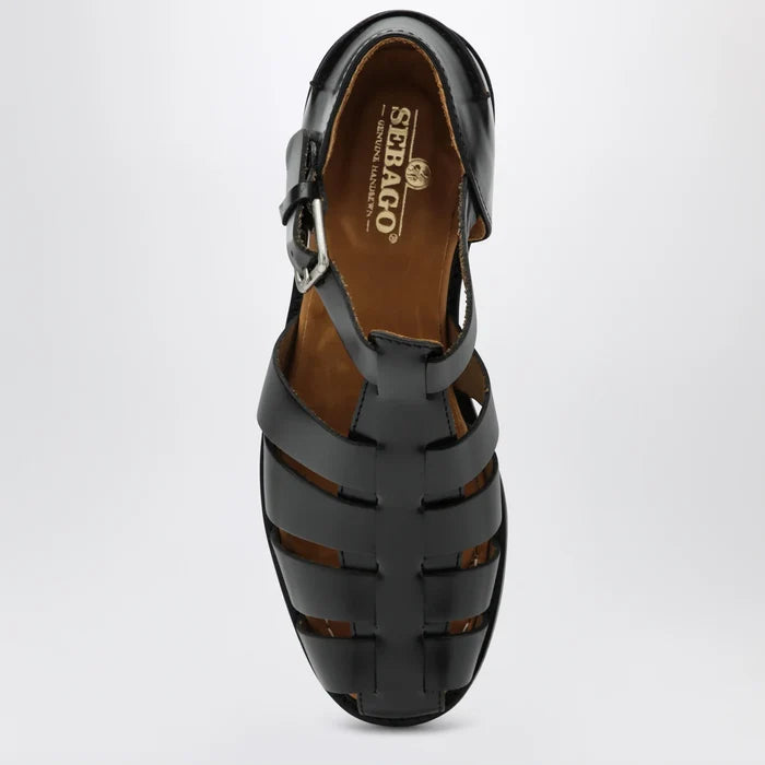 Sebago - Gurkha Tale black leather sandals Brand Apparel & Accessories > Shoes
