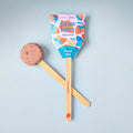 Strawberry seed pop stick with seed packet and wooden planting handle