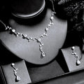 Wedding Jewelry - CZ Vine Bridal Jewelry Set - Available in Silver, Rose Gold and Yellow Gold