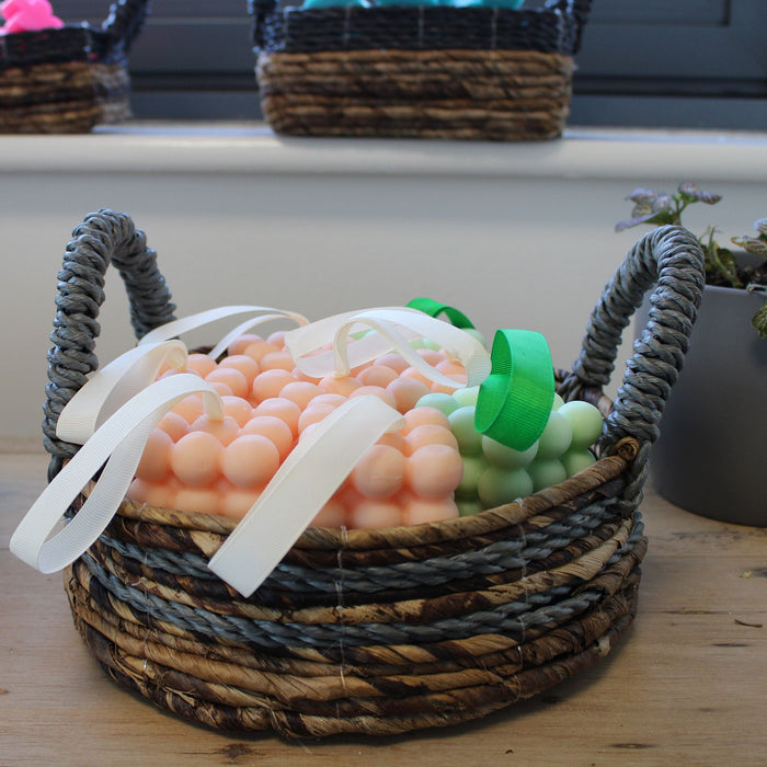 Set of 2 Banana Leaf & Abu abu Raffia Basket