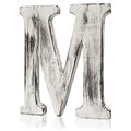 Shabby Chic Distressed Letter Hand Carved - M