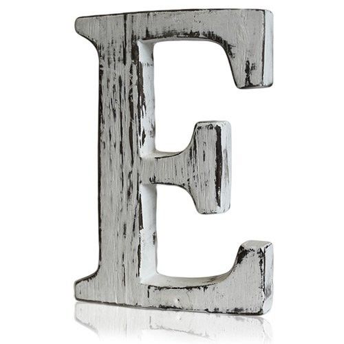 Shabby Chic Hand Carved Letters - E