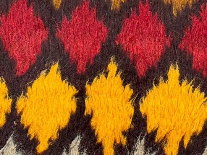 Shaggy Balouch Rug 3x4, Tribal Rug, Afghan Rug, Brown, Multicolor