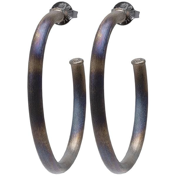 Sheila Fajl Burnished Gun Metal Hoops - Taryn x Philip Boutique
