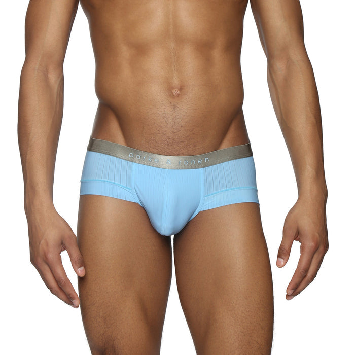 Sky Blue Coastal Nylon Maverick Brief - Parke & Ronen