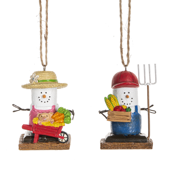Smores Farmer Ornament