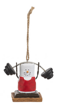 Smores Weightlifter Ornament
