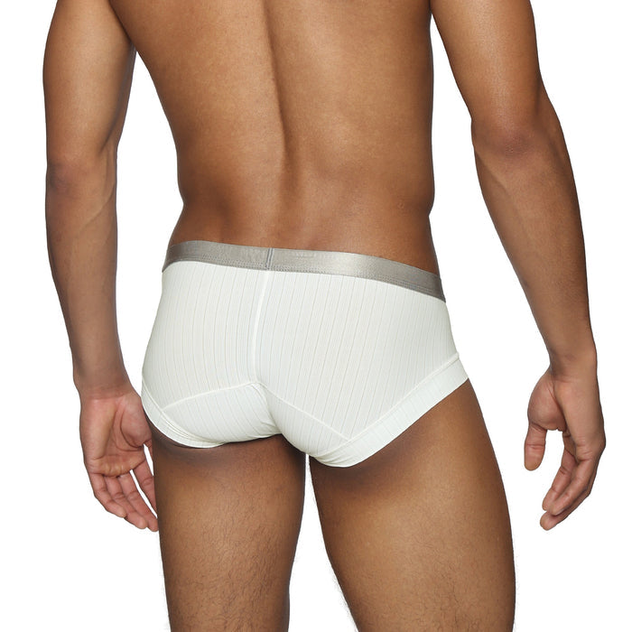 Soft White Coastal Nylon Maverick Brief - Parke & Ronen