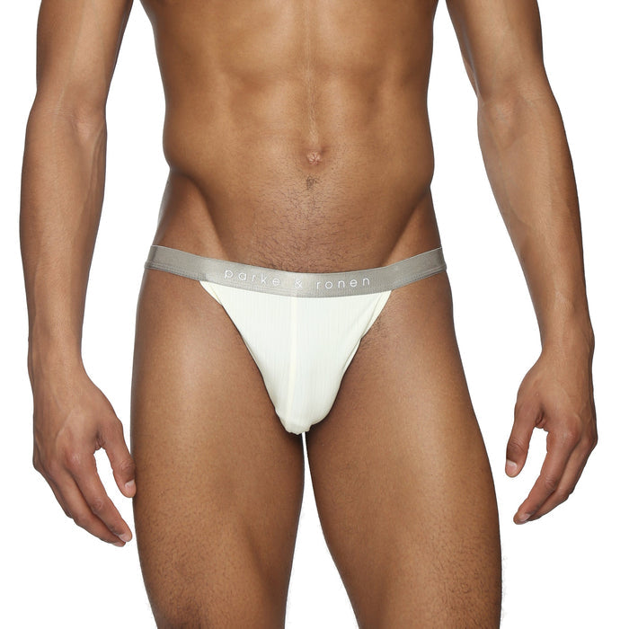 Soft White Coastal Nylon Sport Brief - Parke & Ronen