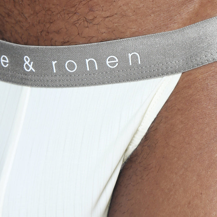 Soft White Coastal Nylon Sport Brief - Parke & Ronen