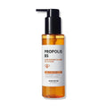 Some By Mi Propolis B5 Glow Barrier Calming Oil to Foam in 120ml bottle, featuring a clear pump dispenser and skincare label.