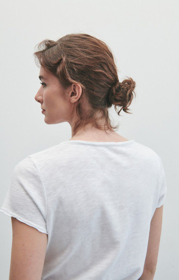 SONOMA SHORT SLEEVE V NECK TEE SON02AG | White - Darling & Domain