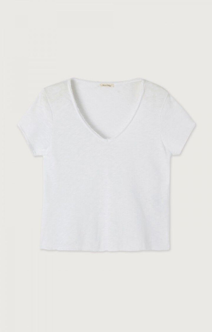 SONOMA SHORT SLEEVE V NECK TEE SON02AG | White - Darling & Domain