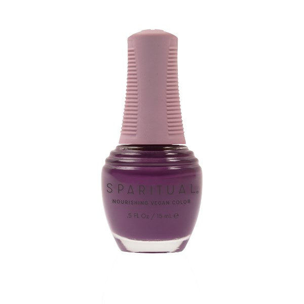 SpaRitual Nourishing Lacquer Polish - Enlightened - Deep Plum Creme - 15ML