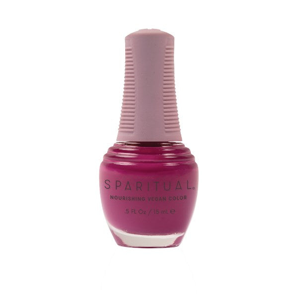 SpaRitual Nourishing Lacquer Polish - In The Flow - Bright Magenta Creme - 15ML