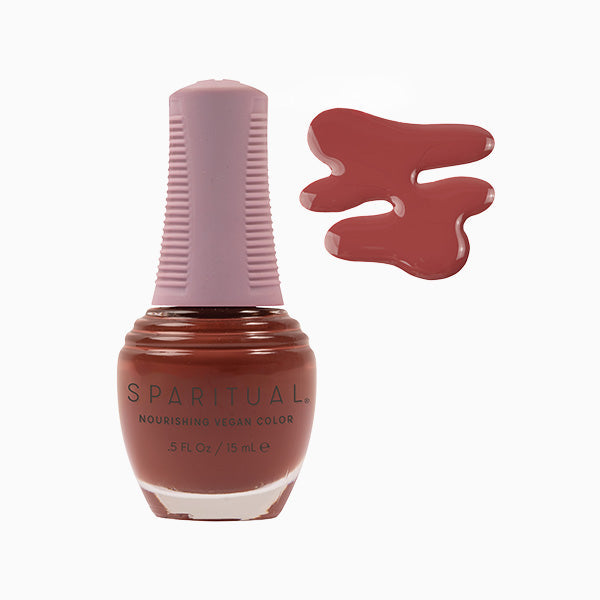 SpaRitual Nourishing Lacquer Polish - Love - Terra Cotta Red Creme - 15ML