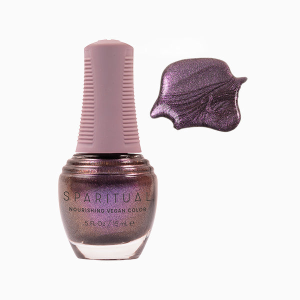 SpaRitual Nourishing Lacquer Polish - Moon Salutation - Lilac Silver Duo Chrome - 15ML