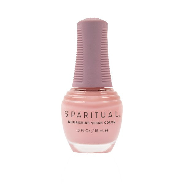 SpaRitual Nourishing Lacquer Polish - Save The Silence - Pastel Peach Sheer - 15ML