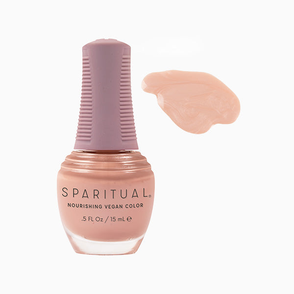 SpaRitual Nourishing Lacquer Polish - Self-Reflection - Nude Pink Pearl Shimmer - 15ML