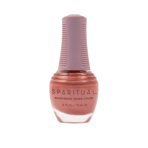 SpaRitual Nourishing Lacquer Polish - Vitality - Pink Copper Shimmer - 15ML