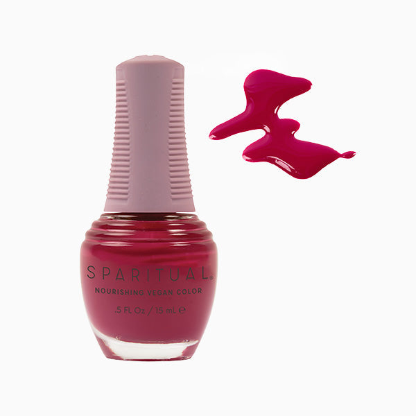 SpaRitual Nourishing Lacquer Polish - Warmth Of Love - Magenta Pink Creme - 15ML