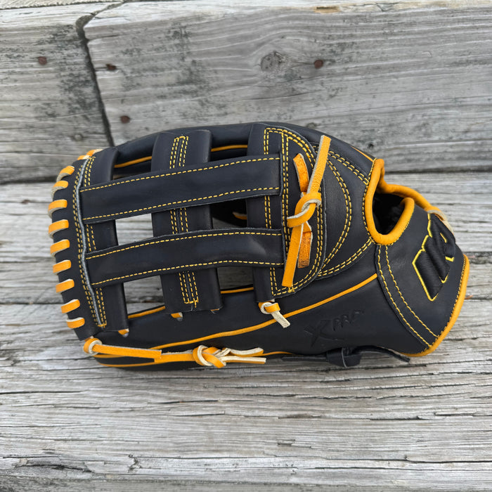 SPECIAL! IKJ 12.75" H-Web Black and Harvest Gold, USA Steerhide (Pro Fit)