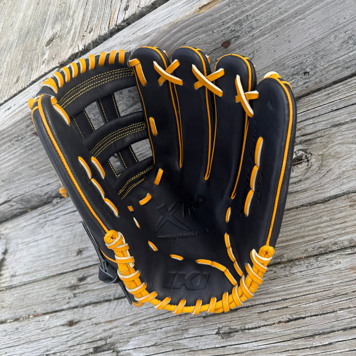 SPECIAL! IKJ 12.75" H-Web Black and Harvest Gold, USA Steerhide (Pro Fit)