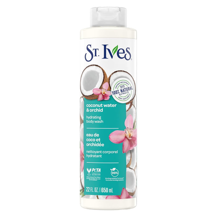 St. Ives Coconut Water & Orchid Body Wash - 22oz - 4 Pack