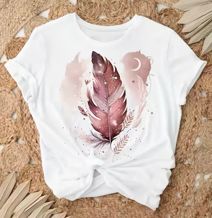 Star Moon Print T-Shirt