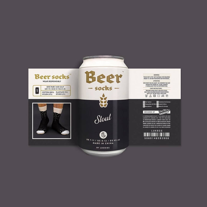 SUCK UK Ltd - USA - Luckies Originals - Beer Socks Stout