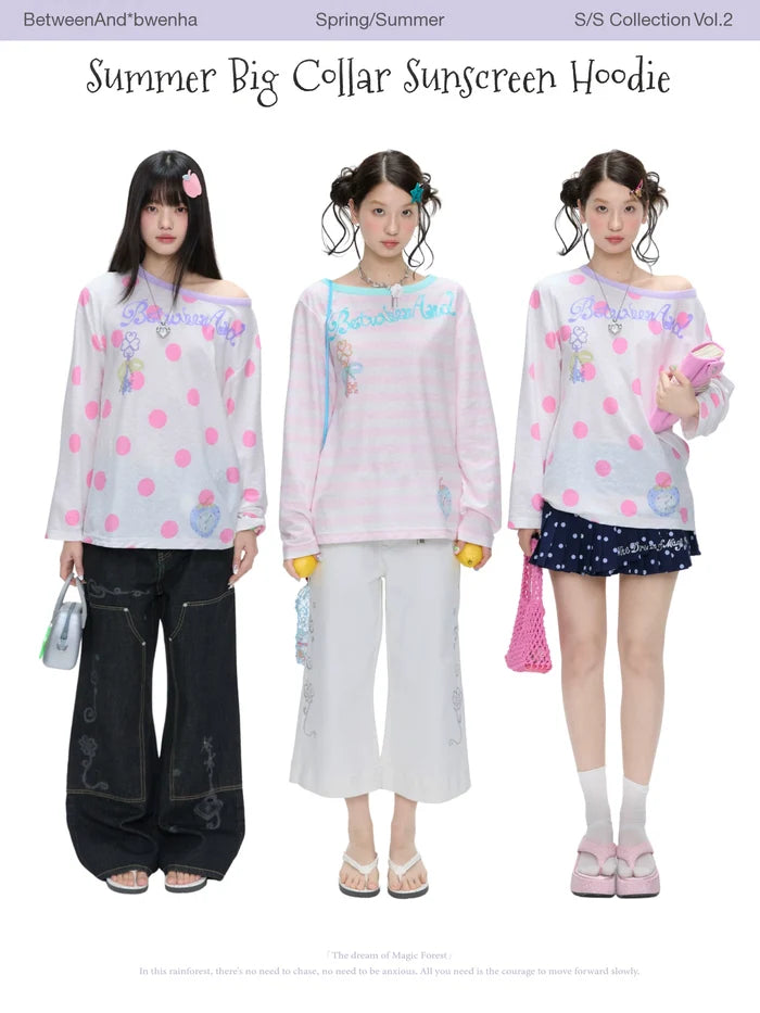 Summer big collar sunscreen hoodie