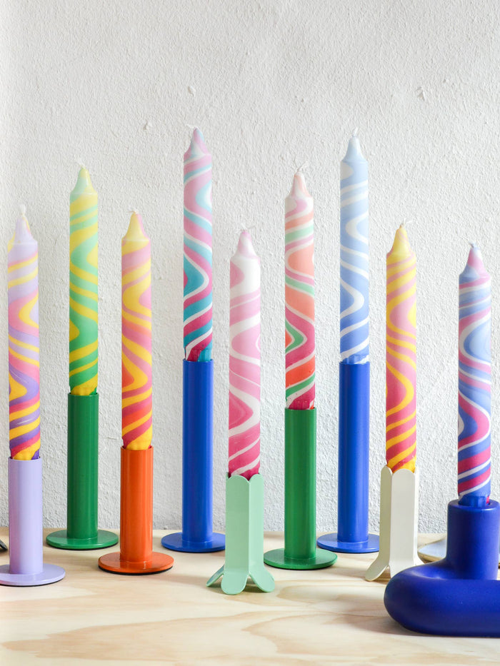 Summer Marble Candles - Pink / Yellow / Red Marble