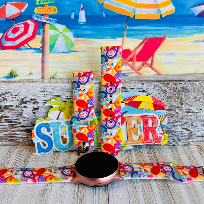 Sunbrella Print Silicone Band For Samsung Watch