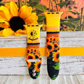 Sunflower Sunset Print Silicone Band For Apple Watch