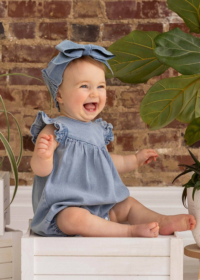 Sunset Fields Blue Romper:18M