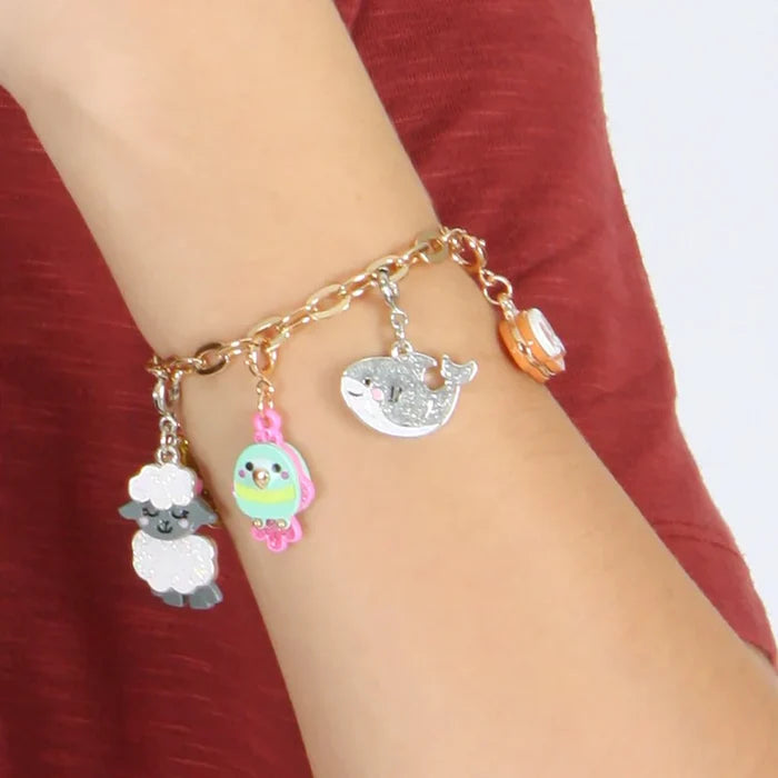 Swivel Glitter Sheep Charm
