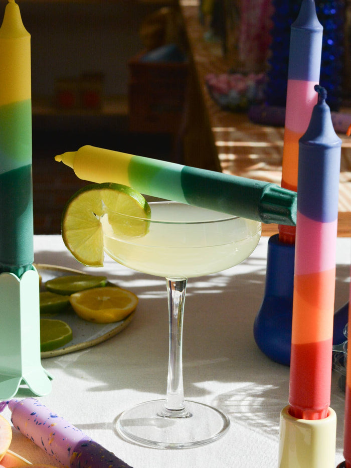 Taper candles- Summer Party / Green Lemonade