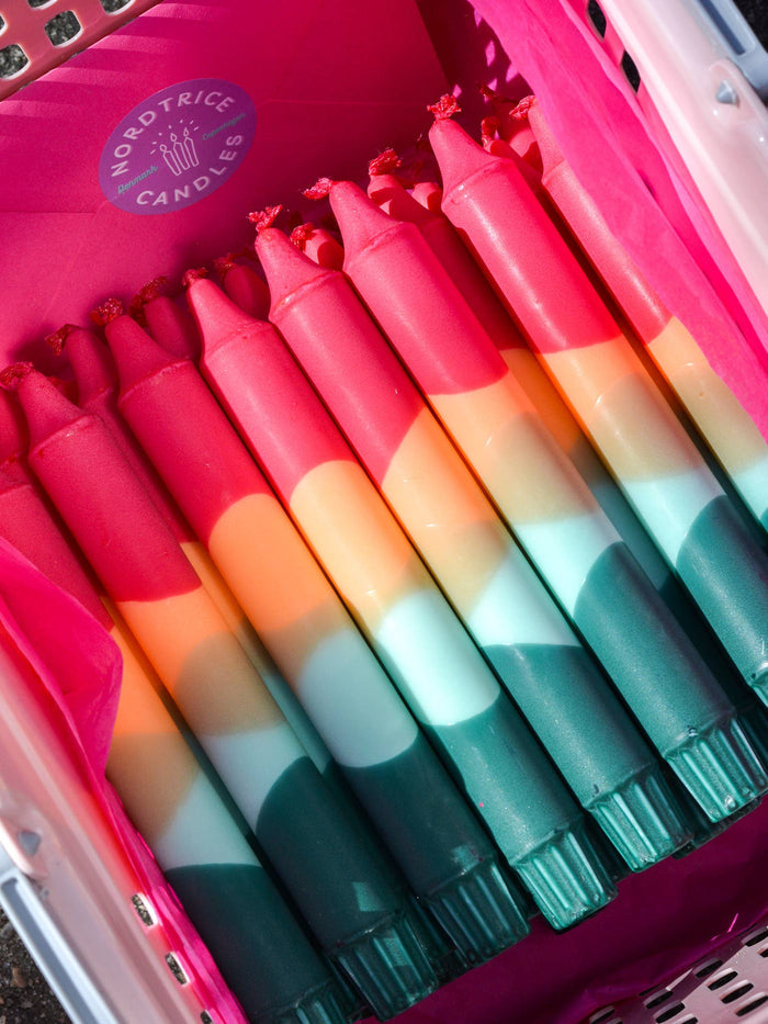 Taper candles- Summer vibes / Tutti-Frutti Cocktail