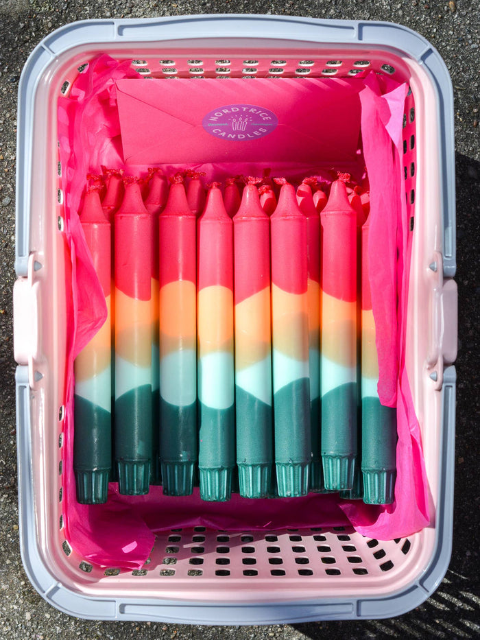Taper candles- Summer vibes / Tutti-Frutti Cocktail