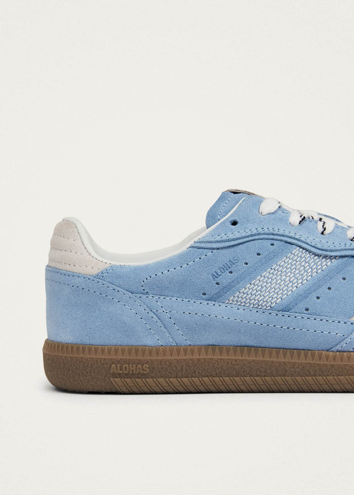 TB 490 RIFE CORNFLOWER BLUE CREAM LEATHER SNEAKERS - Darling & Domain