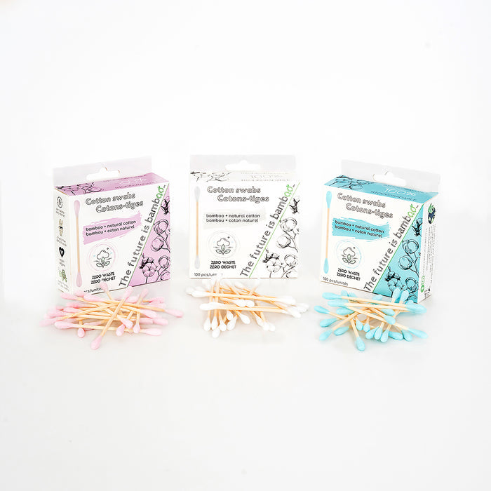 The Future is Bamboo Bamboo Cotton Swabs, White