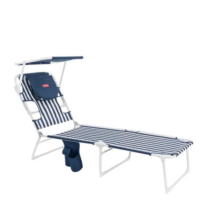 Tivoli Reclining Beach Lounge Chair with Sunshade for Outdoor Relaxation