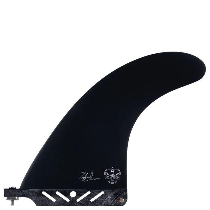 TJ Signature 6.5 inch black center fin for longboard performance