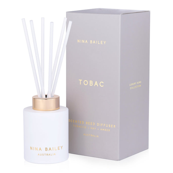 TOBAC - TOBACCO HAY & AMBER LUXURY REED DIFFUSER - Nina Bailey