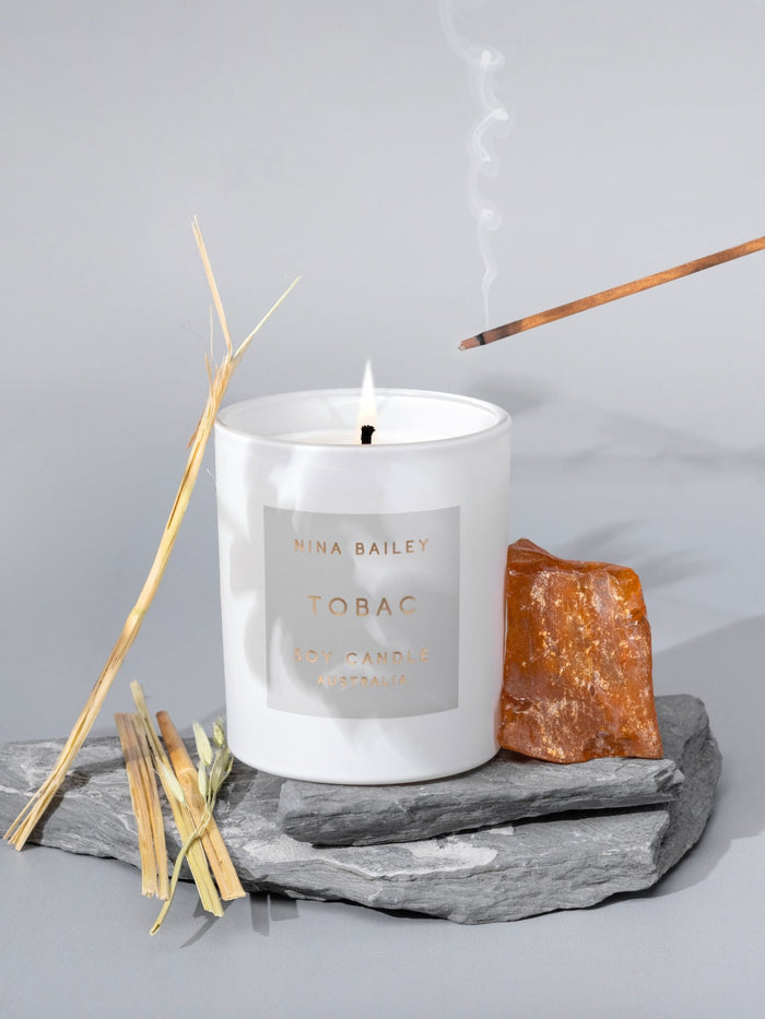 Tobac - Tobacco Hay & Amber Soy Candle - Nina Bailey