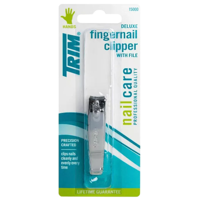 TRIM Deluxe Fingernail Nail Clipper with Triple Cut File - 1 Ct - 24 Pack