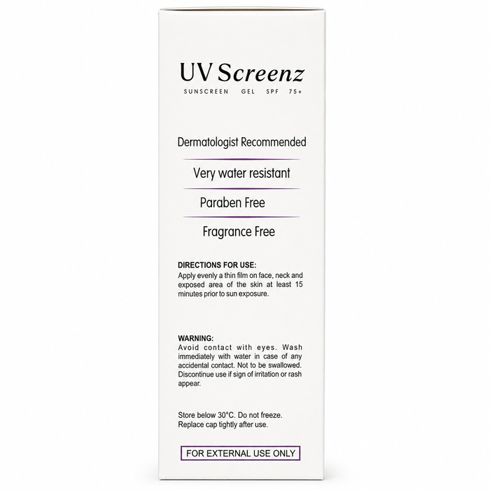 UV Screenz Sunscreen Gel SPF 75+