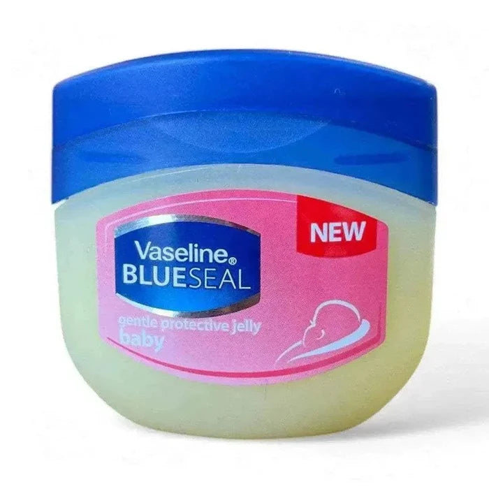 Vaseline Blueseal Baby Gentle Protective Jelly 100ml jar for sensitive baby skin.