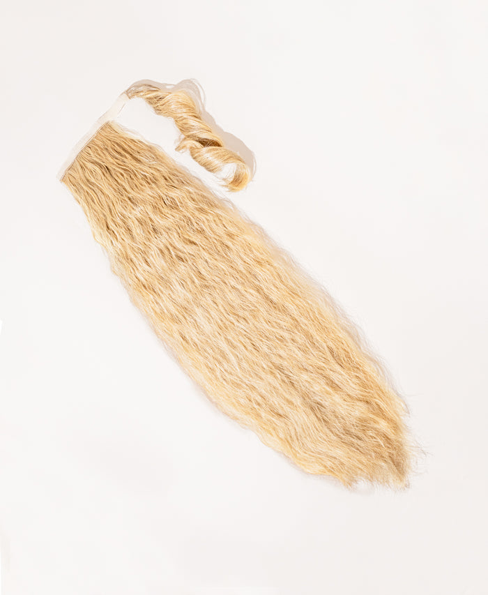 vegan fiber long wavy ponytail - champagne 26".