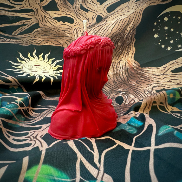 Veiled Goddess Shaped Altar Candles | Hekate | Persephone | Isis